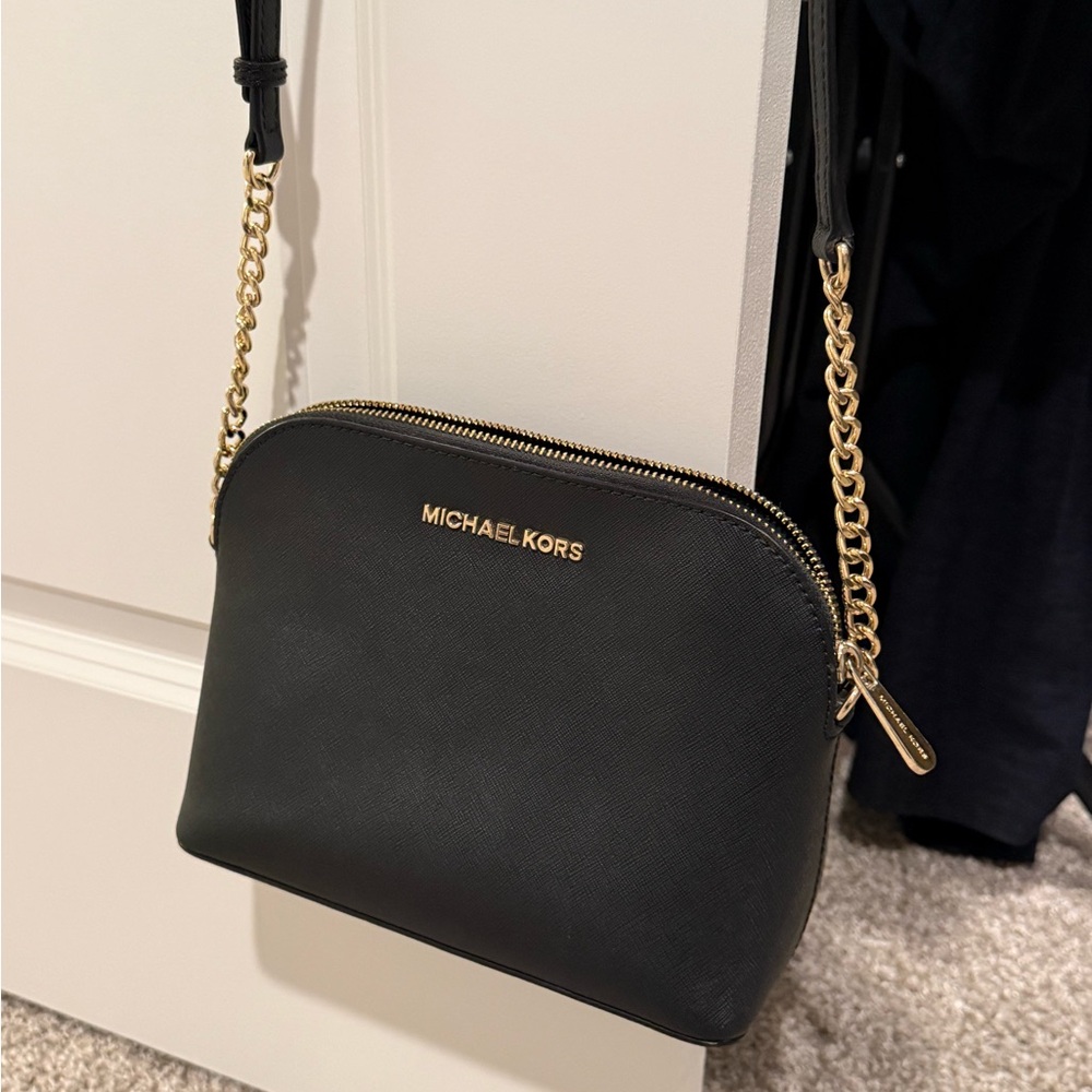 Michael Kors Black and Gold Crossbody Bag